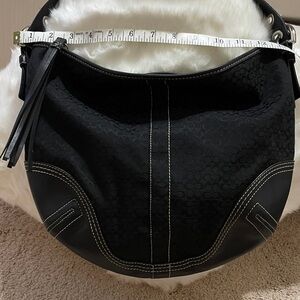 Coach Mini "C" Signature Soho Black Hobo Shoulder Bag - Excellent Condition!